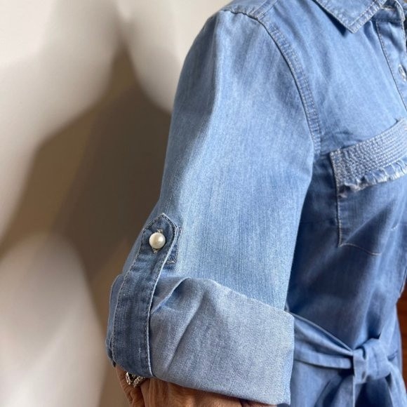 NWT G. Kale Petite Denim Dress - Picture 7 of 11